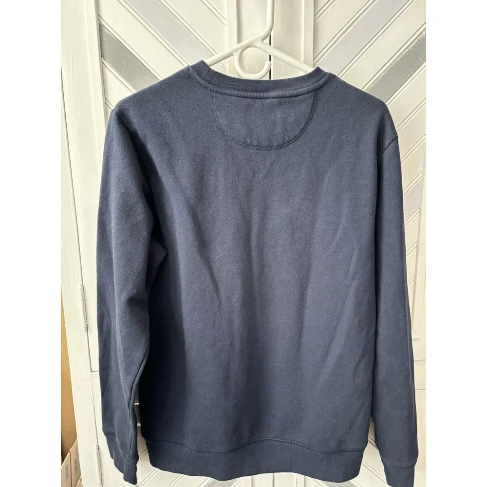 Old Navy Unisex Small Blue Bigfoot Christmas Santa Believe‎ Graphic Sweatshirt